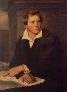 Franz Xaver Winterhalter Portrait of a Young Architect oil painting on canvas